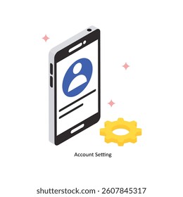 Account Setting Concept isometric Style Illustrations. Eps 10 File 