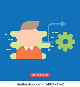 Account setting flat modern vector icon