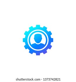 account settings, edit profile vector icon