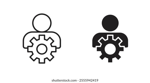 Account settings flat simple vector symbols illustration.