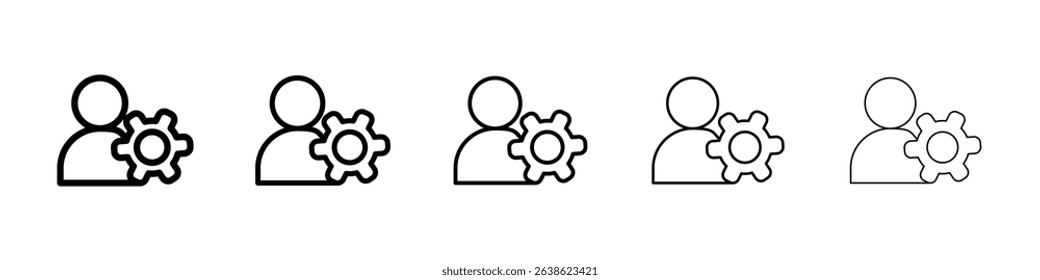 Account settings icon concept. graphic design, logo, Web, UI.