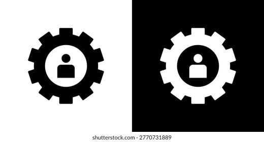 Account settings icon element for designs. EPS10