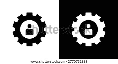Account settings icon element for designs. EPS10