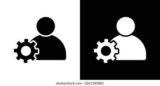 Cuenta Configuraciones icono de un Vector de estilo plano