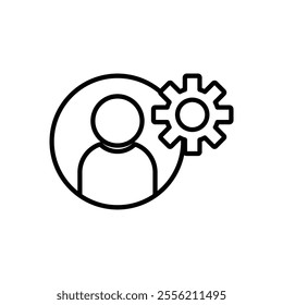 Account settings icon isolated on white background