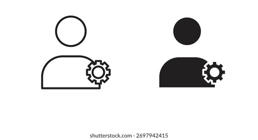 Account settings icon line. eps 10 vector illustration