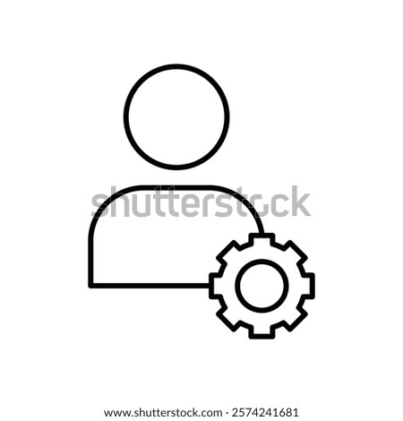 Account settings icon linear logo isolated