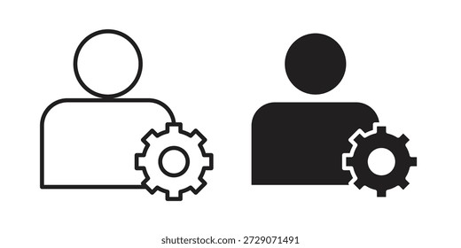 Icono de Configuraciones de Cuenta. Iconos simples monocromos para Plantillas, Diseño web