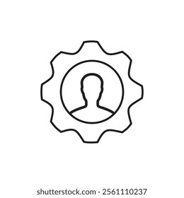 Account settings icon Outline vector line symbol