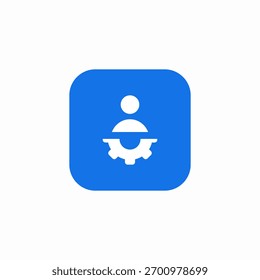 vetor de sinal de ícone de configurações de conta