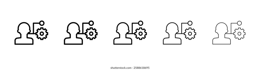 Account settings icon Vector logo sign