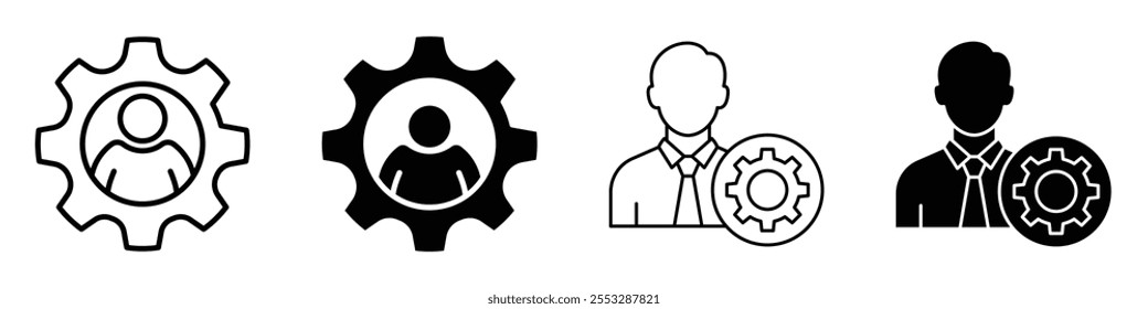 Account settings icon vector set. EPS10