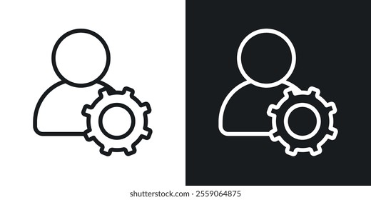 Account settings icons. vector set in black colors
