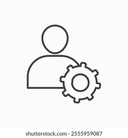 Account settings isolated icon. vector illustration.