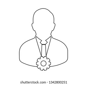 Account Settings line Icon. Vector EPS.