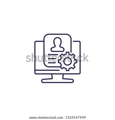 account settings line icon, vector