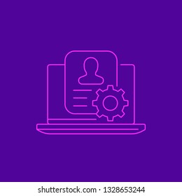 account settings, line vector