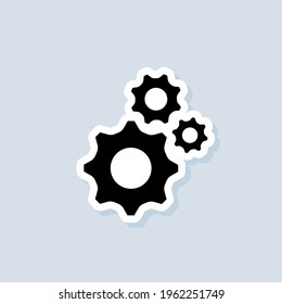 Account settings setting. Gear icon. Gear settings icons. Cogwheel logo. Vector on isolated background. EPS 10.