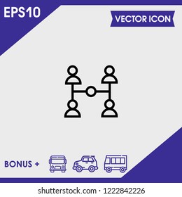 Account share icon vector