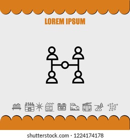 Account share icon vector