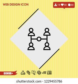 Account share icon vector