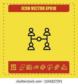 Account share icon vector