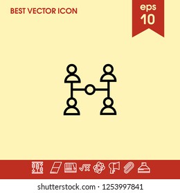 Account share icon vector