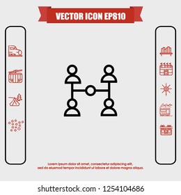 Account share icon vector
