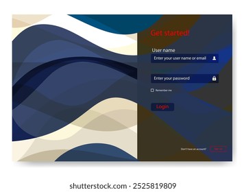 Account sign up and password form page. Login ui ux design concept illustration