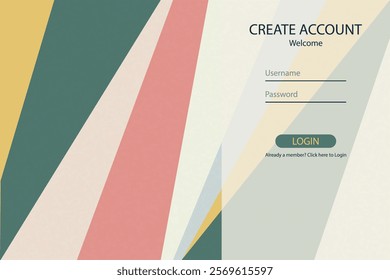 Account sign up and password page. Login ui ux design concept illustration. Landing page template