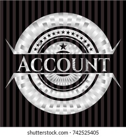 Account silver badge or emblem
