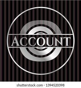 Account silver emblem. Vector Illustration. Mosaic.