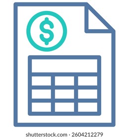 Account Statement Icon Element For Design