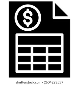 Account Statement Icon Element For Design
