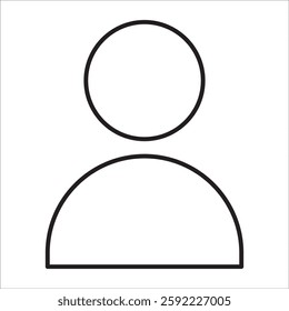 Account stock icon outline vector