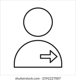 Account stock icon outline vector