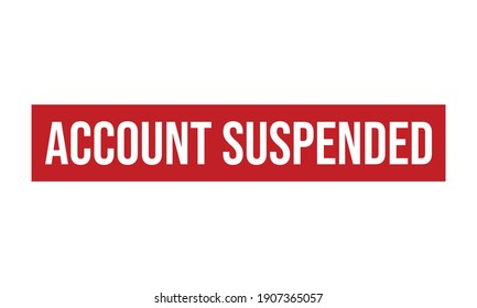 Account Suspended Rubber Grunge Stamp Seal Stock Vector