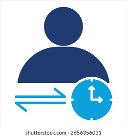 Interruptor de Cuenta Flat Blue Icon Ilustración vectorial