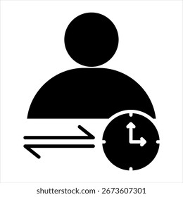Interruptor de Cuenta Icono de glifo Ilustración vectorial