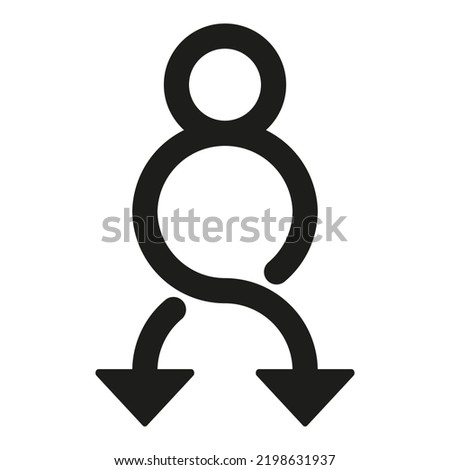 Account switch, person change icon. Exchange partner linear vector illustration