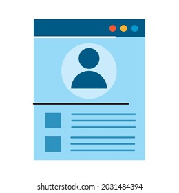 account template webpage isolated icon