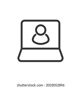 Account thin line icon. Symbol in trendy outline style. Premium design for web and apps. Perfect for UI. 