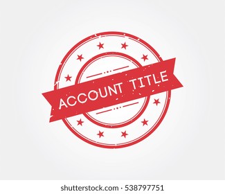 account title. stamp sign