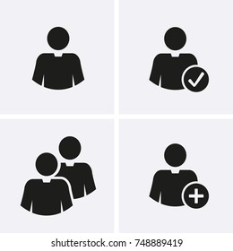 Account user Icon. Manager man icons, vector for web