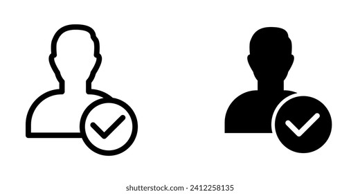 Icono de usuario de cuenta en estilo plano moderno aislado