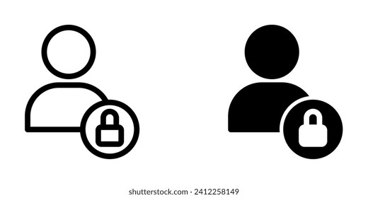 Account User icon in trendy flat style isolated