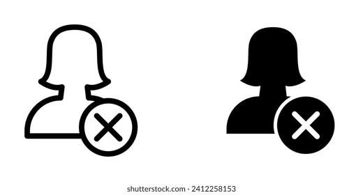 Account User icon in trendy flat style isolated