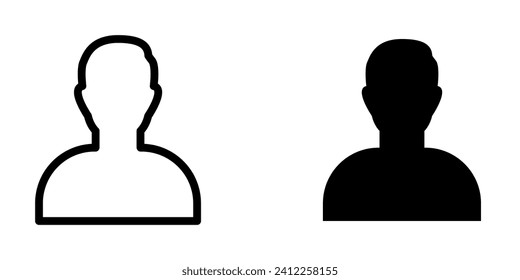 Account User icon in trendy flat style isolated