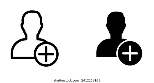 Icono de usuario de cuenta en estilo plano moderno aislado