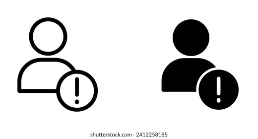 Account User icon in trendy flat style isolated